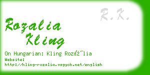 rozalia kling business card